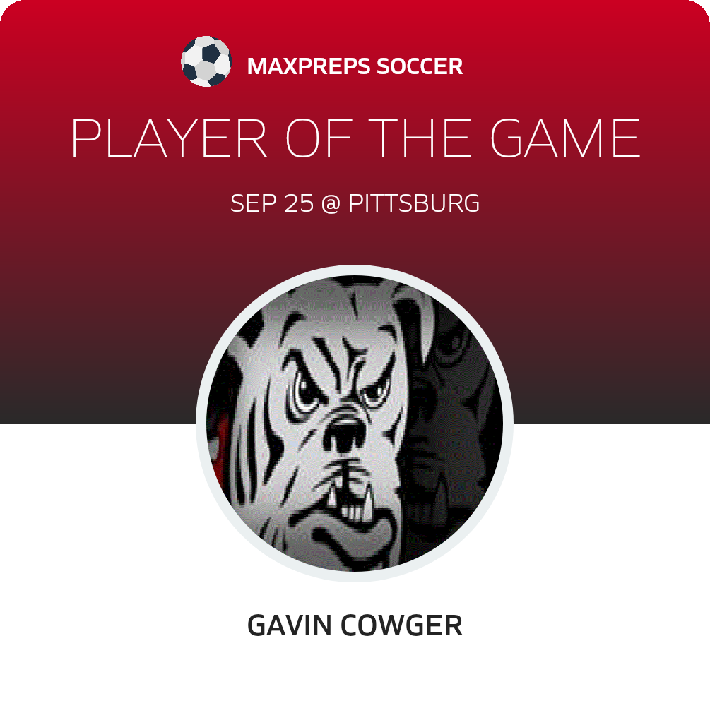 #14 Gavin Cowger Player of the Game badge