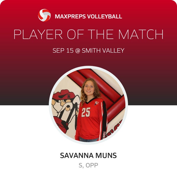 #25 Savanna Muns Player of the Game badge