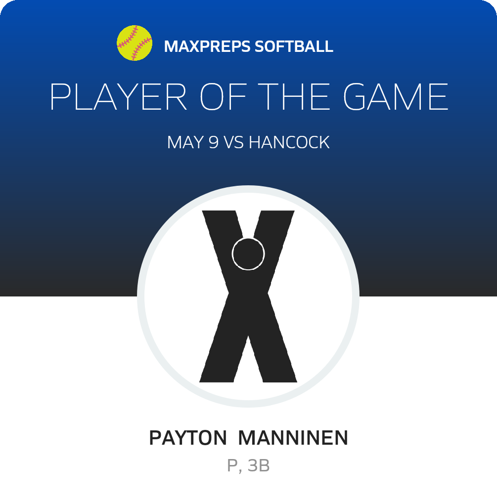 #2 Payton  Manninen Player of the Game badge