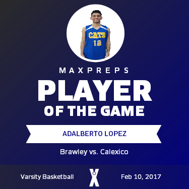 #12 Adalberto Lopez Player of the Game badge