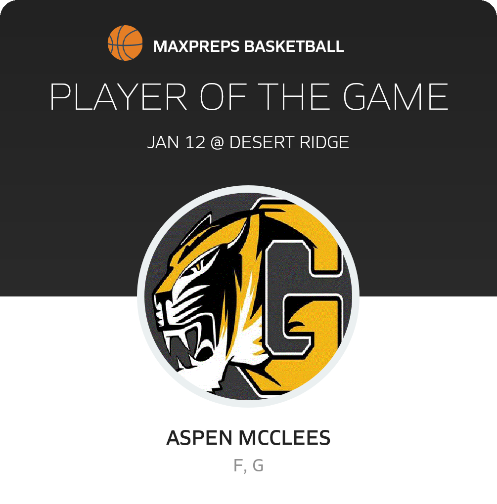 #2 Aspen Mcclees Player of the Game badge