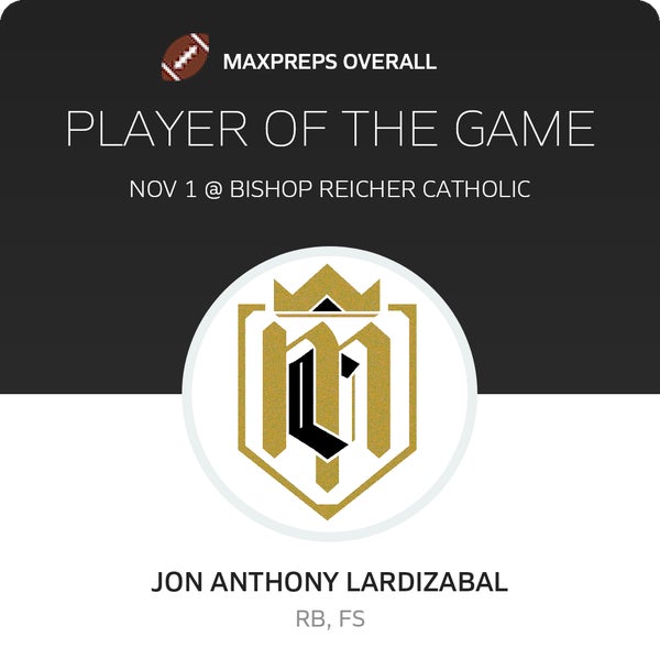 #8 J. Lardizabal Player of the Game badge