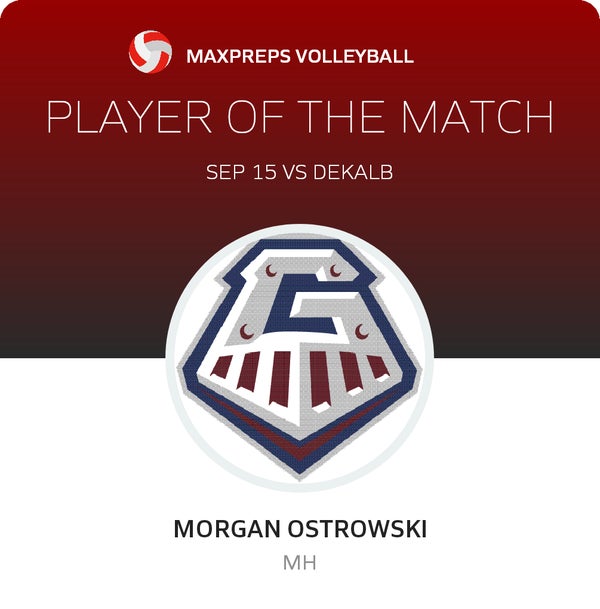 #9 Morgan Ostrowski Player of the Game badge