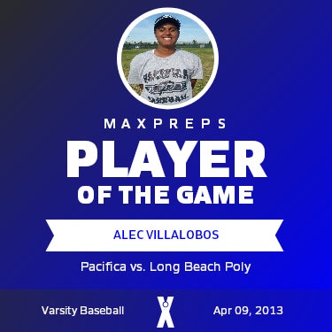 #30 Alec Villalobos Player of the Game badge