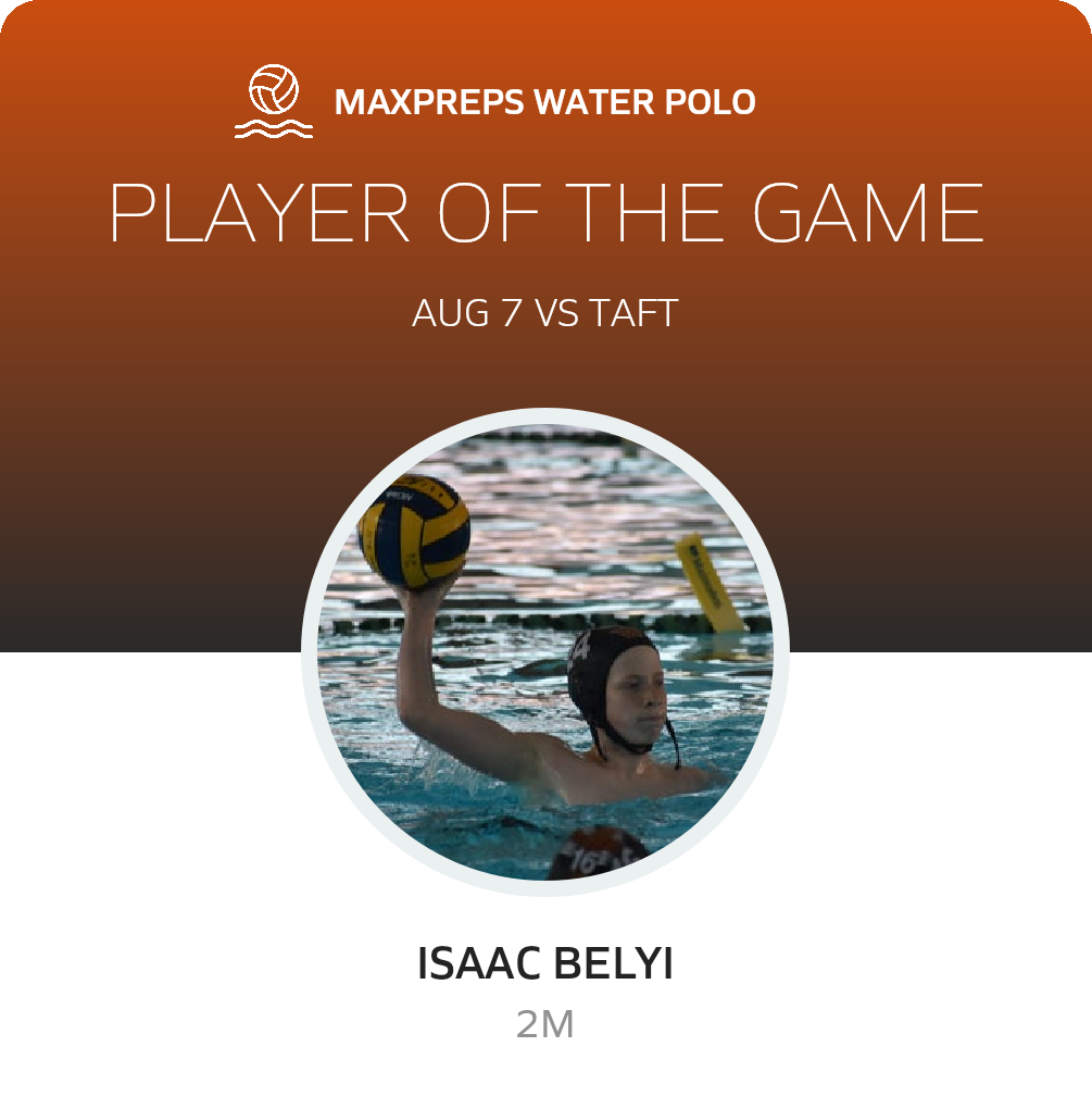 #24 Isaac Belyi Player of the Game badge