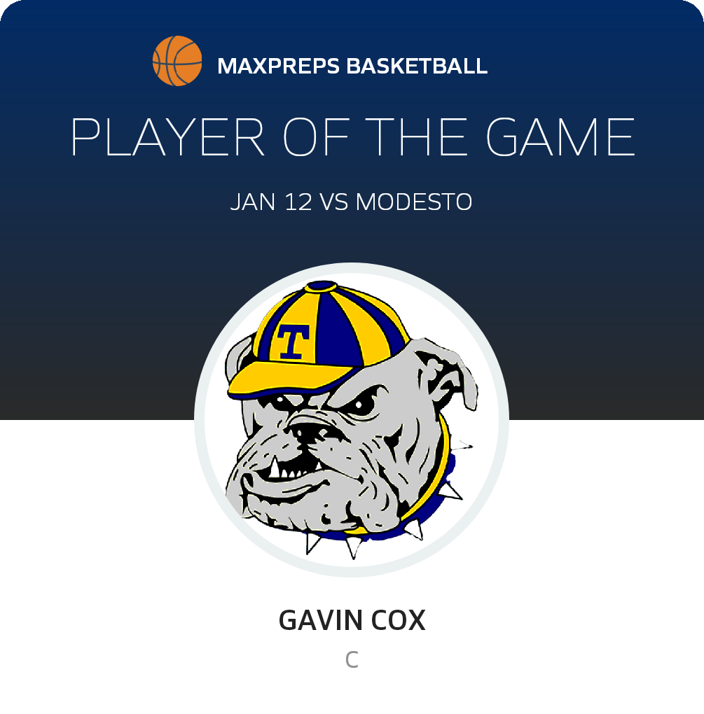 #11 Gavin Cox Player of the Game badge
