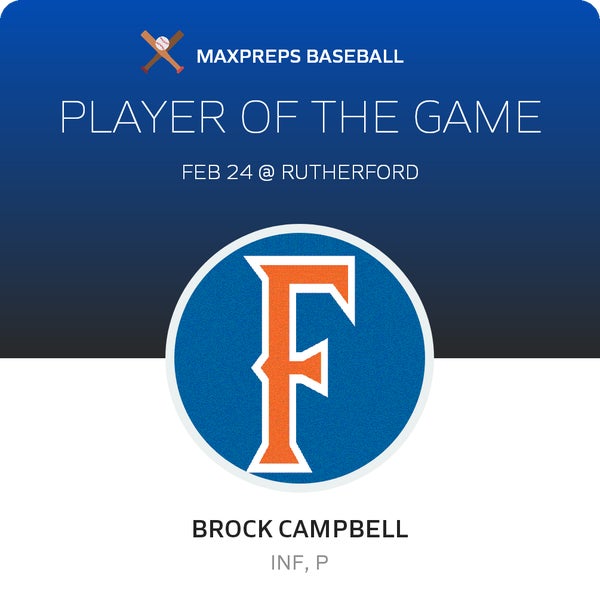 #9 Brock Campbell Player of the Game badge