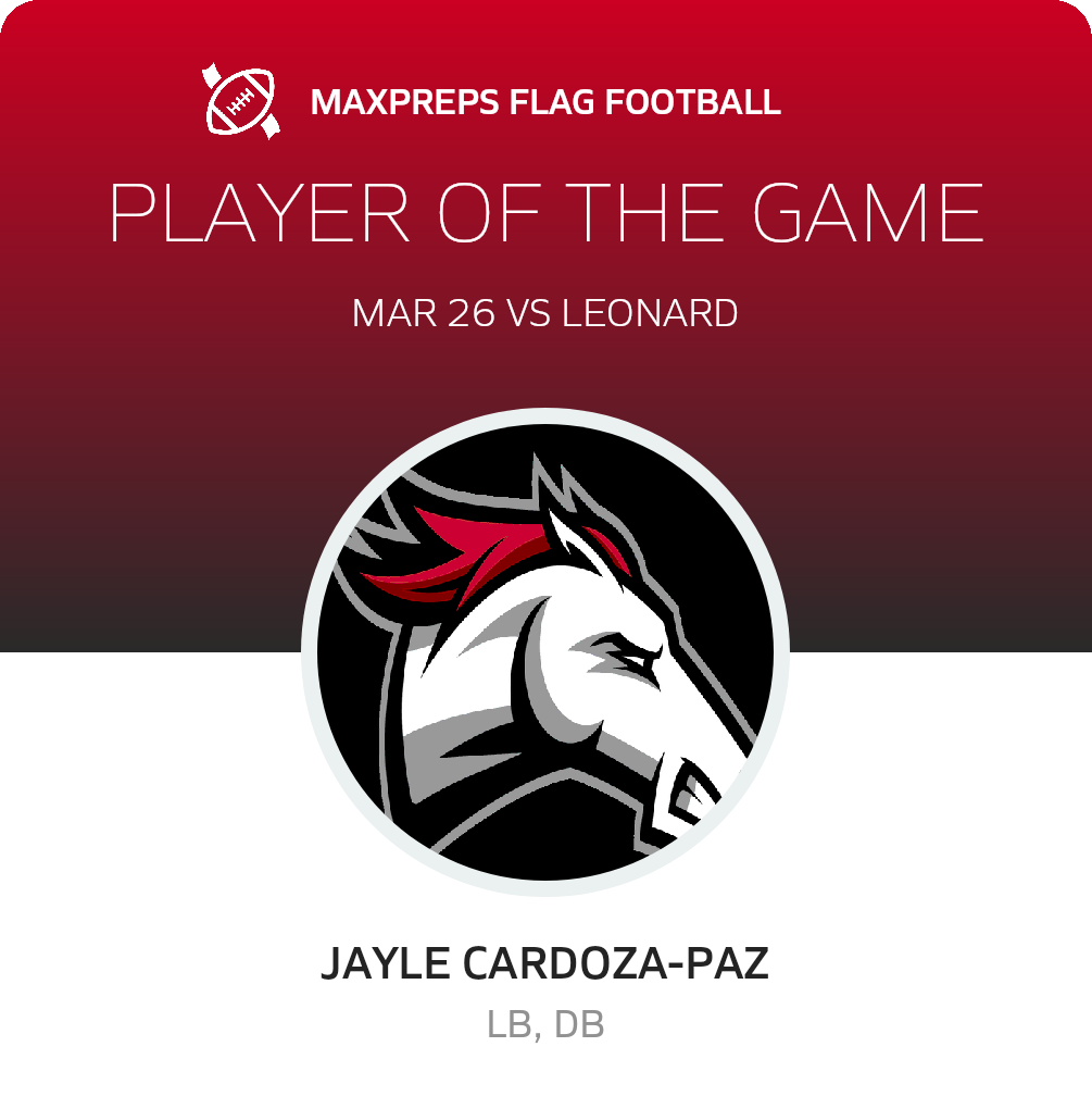 #16 Jayle Cardoza-Paz Player of the Game badge