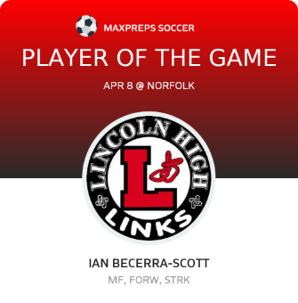 #8 Ian Becerra-Scott Player of the Game badge