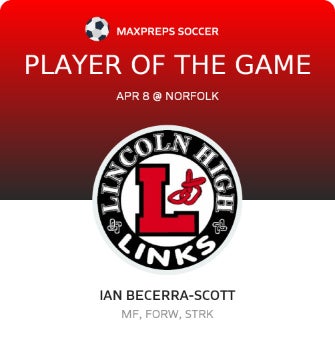 #8 Ian Becerra-Scott Player of the Game badge