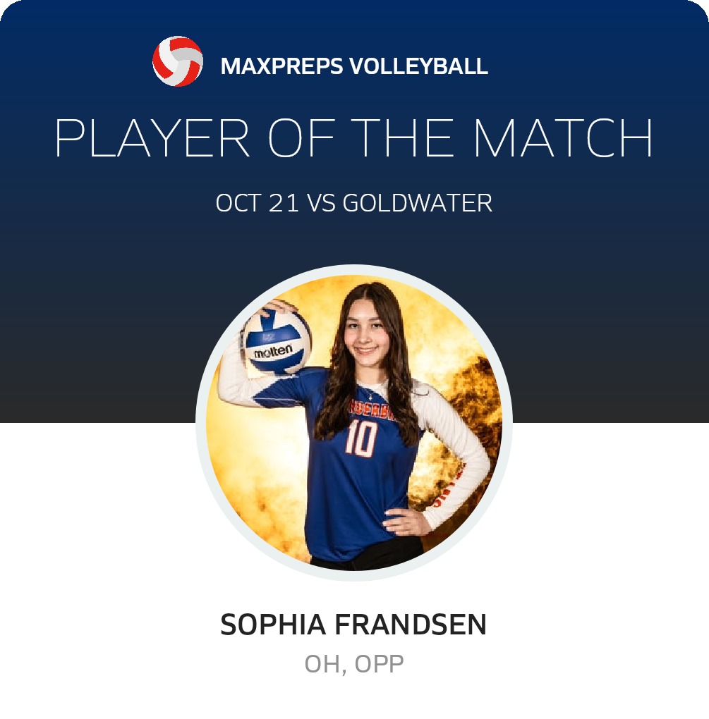 #10 Sophia Frandsen Player of the Game badge