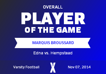 #7 Marquis Broussard Player of the Game badge