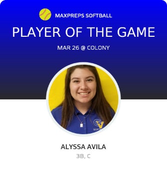 #15 Alyssa Avila Player of the Game badge