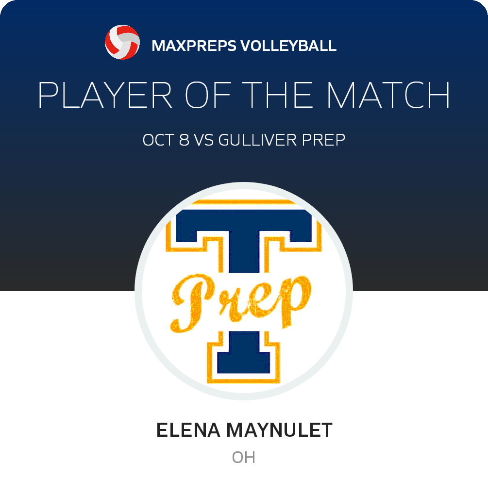 #4 Elena Maynulet Player of the Game badge