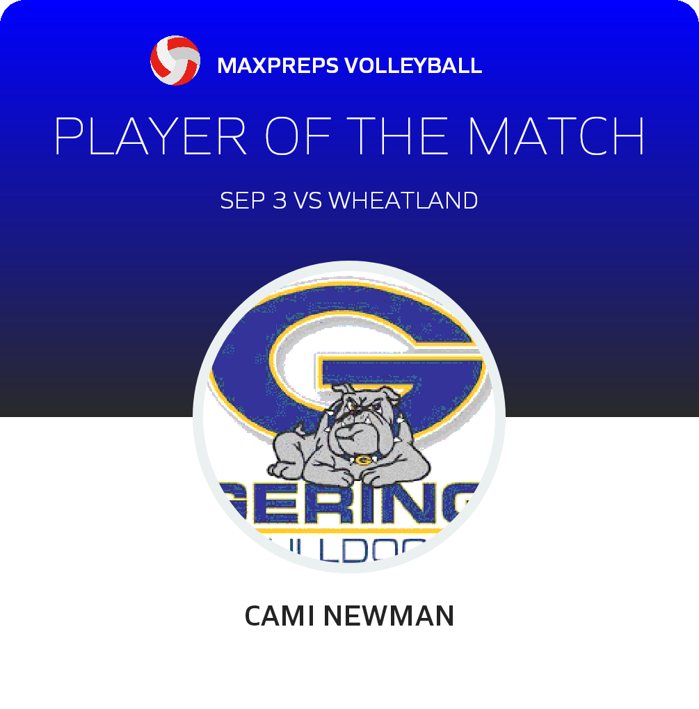 #6 Camille Newman Player of the Game badge