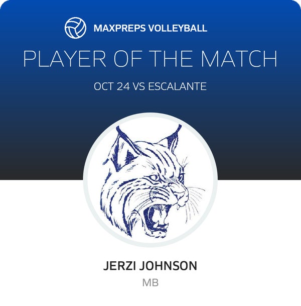 #22 Jerzi Johnson Player of the Game badge