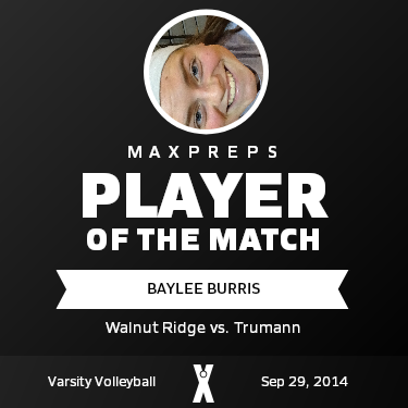#16 Baylee Burris Player of the Game badge