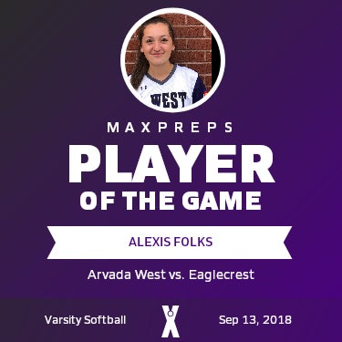 #9 Alexis Folks Player of the Game badge