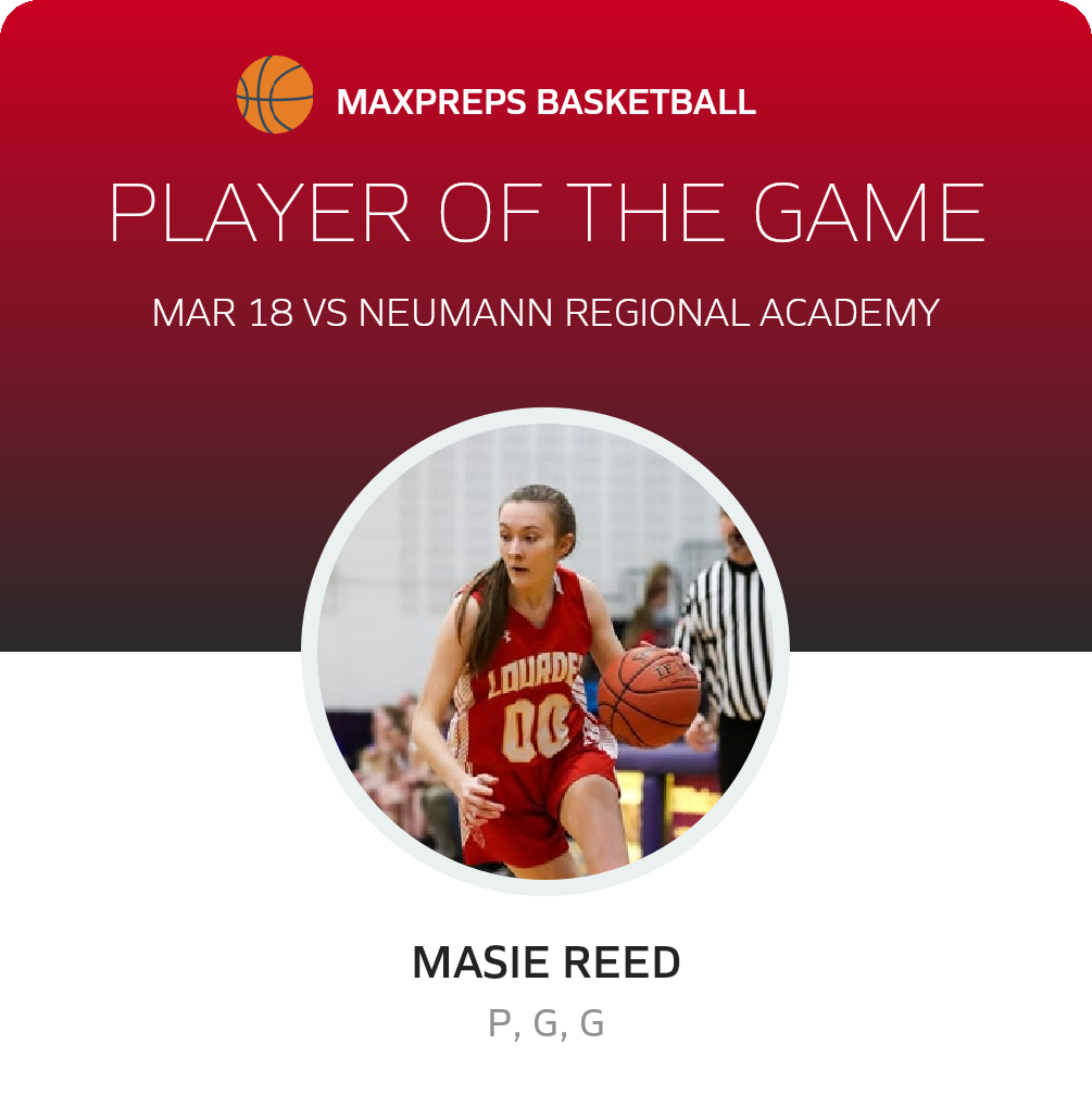 #00 Masie Reed Player of the Game badge