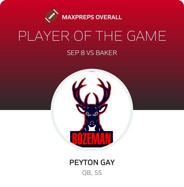 #13 Peyton Gay Player of the Game badge