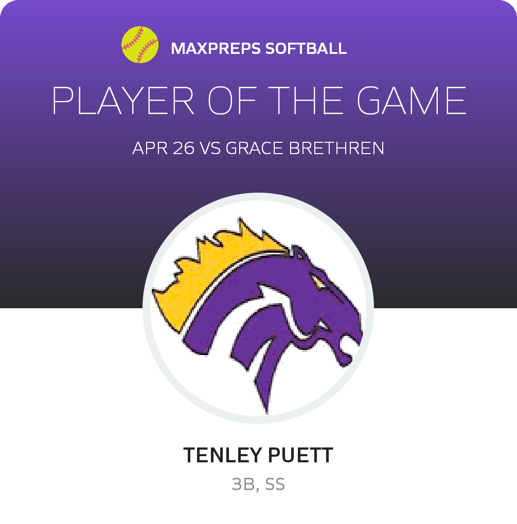 #10 Tenley Puett Player of the Game badge