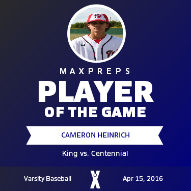 #17 Cameron Heinrich Player of the Game badge