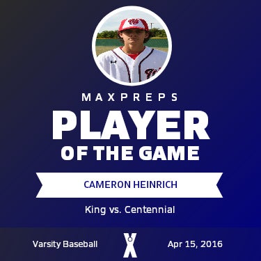 #17 Cameron Heinrich Player of the Game badge