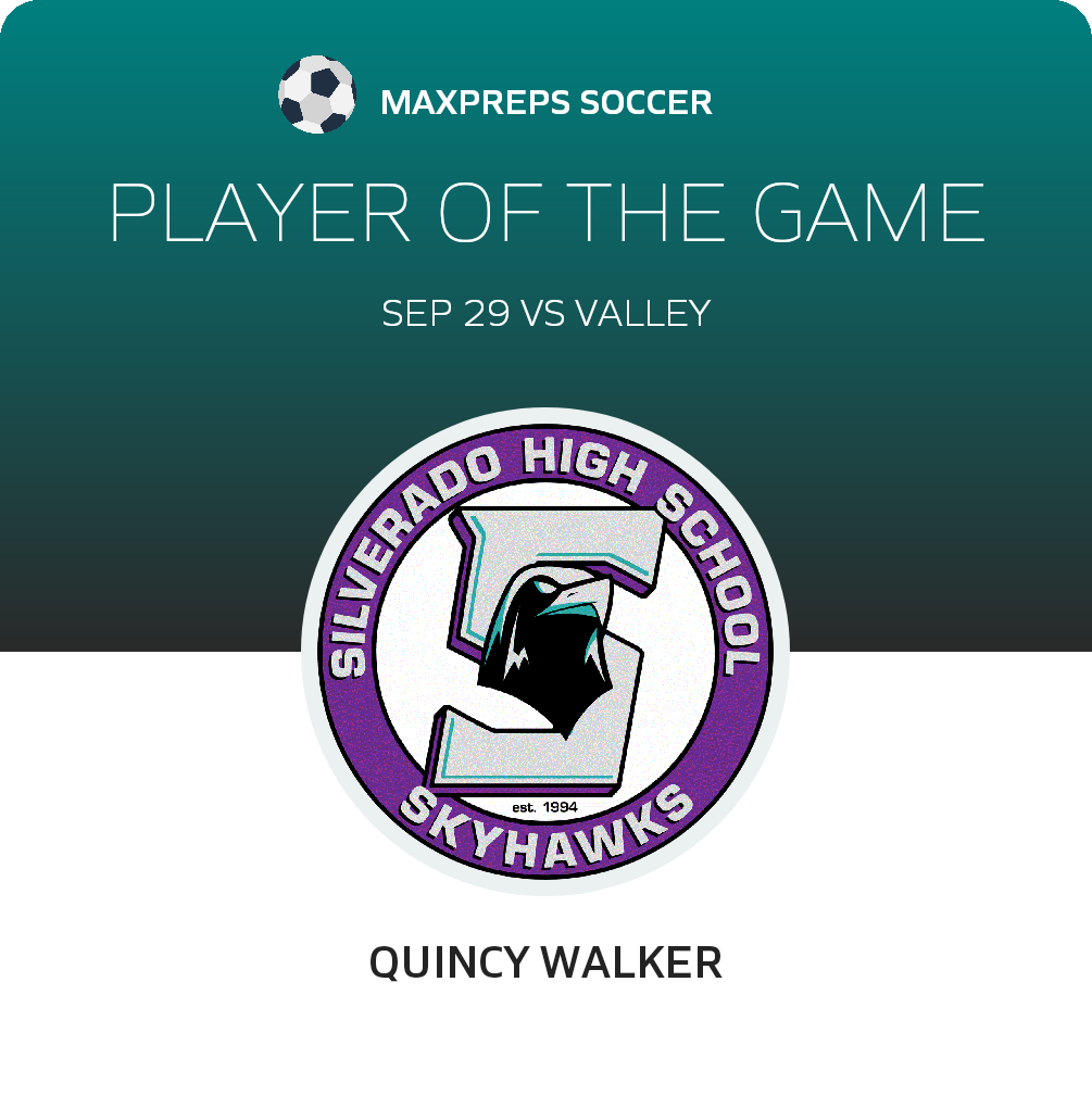 #9 Quincy Walker Player of the Game badge