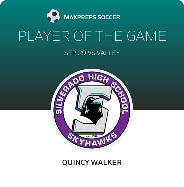 #9 Quincy Walker Player of the Game badge