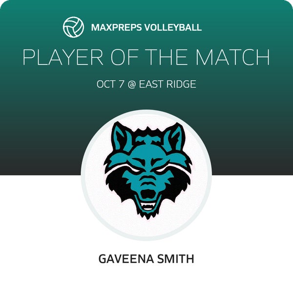 #4 Gaveena Smith Player of the Game badge