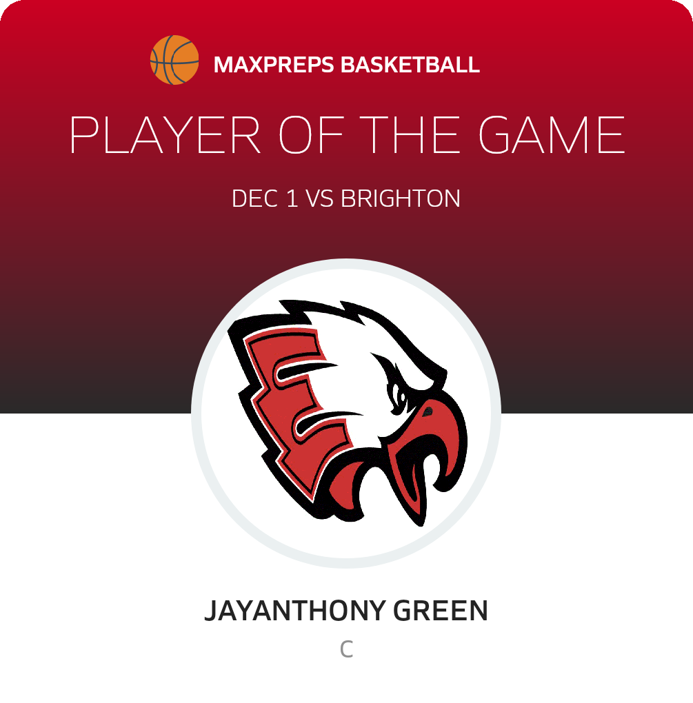 #1 JayAnthony Green Player of the Game badge