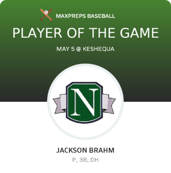 #25 Jackson Brahm Player of the Game badge