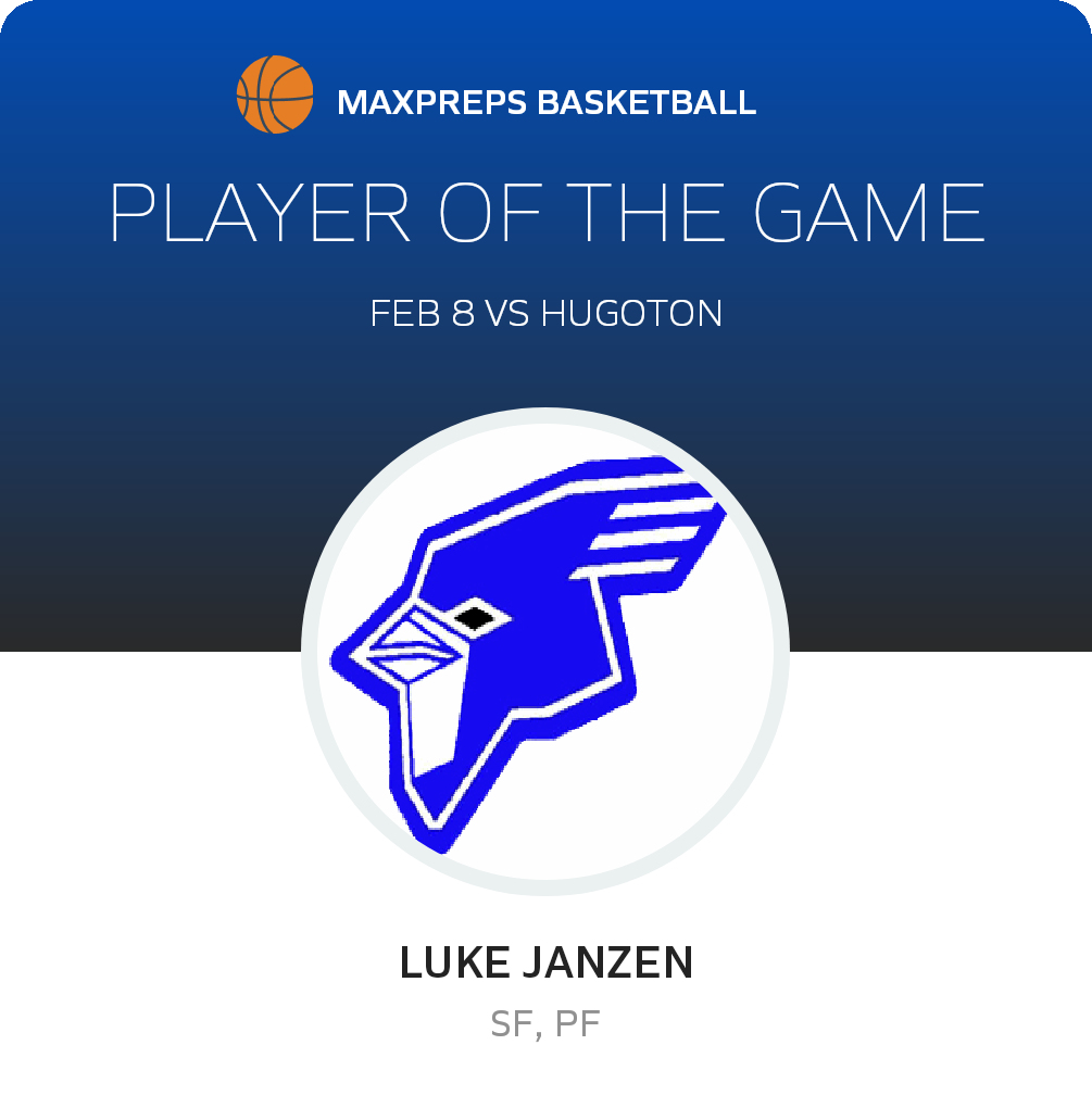 #4 Luke Janzen Player of the Game badge