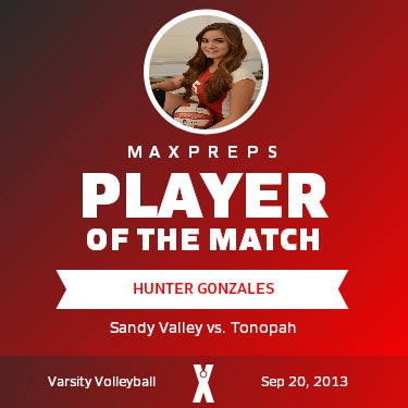 #5 Hunter Gonzales Player of the Game badge