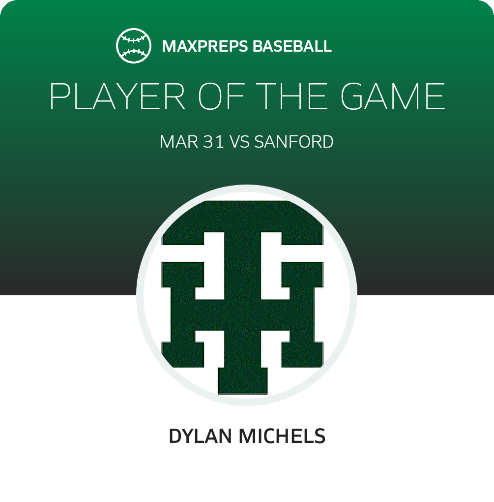 #9 Dylan Michels Player of the Game badge
