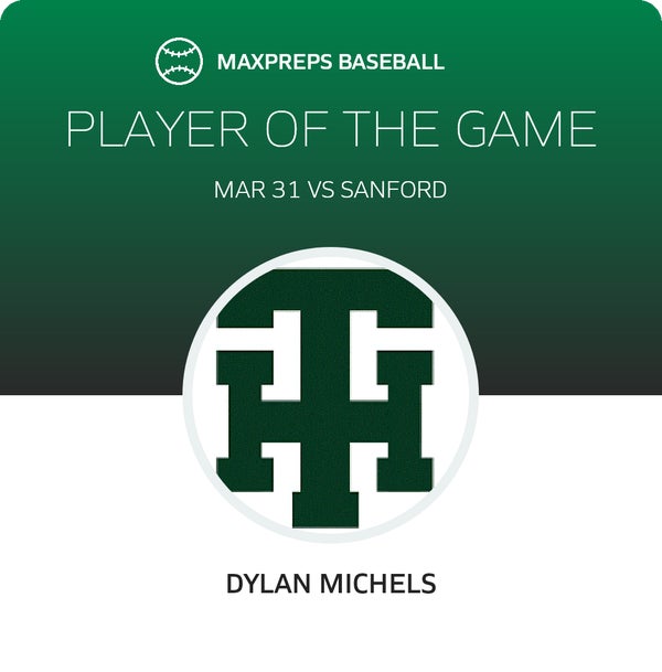 #9 Dylan Michels Player of the Game badge