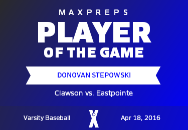 #13 Donovan Stepowski Player of the Game badge