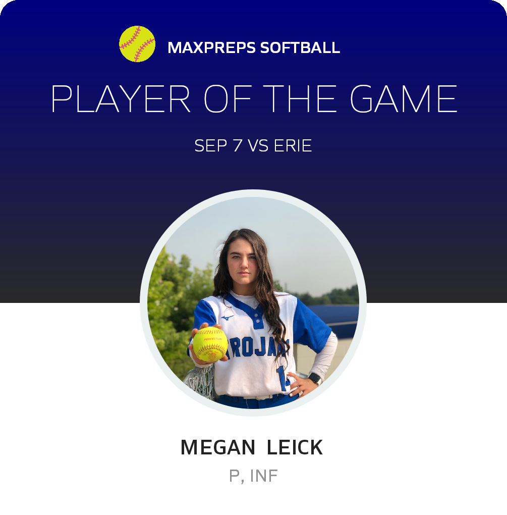 #14 Megan  Leick  Player of the Game badge