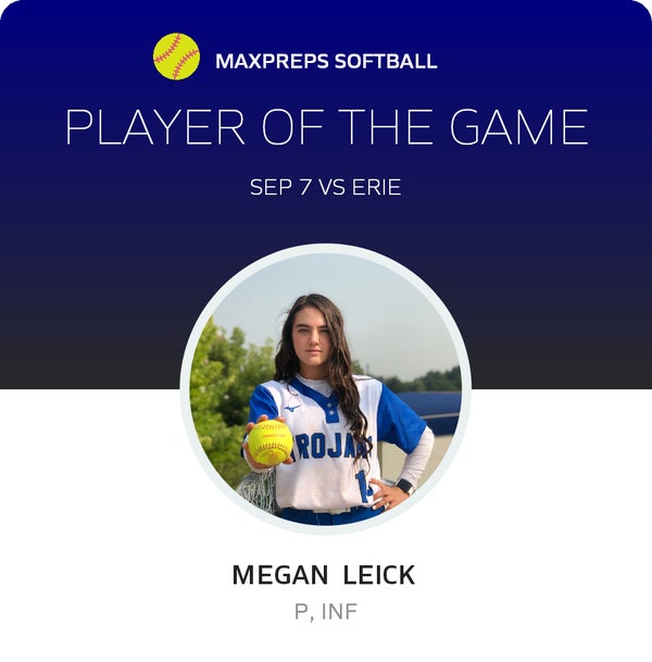 #14 Megan Leick Player of the Game badge