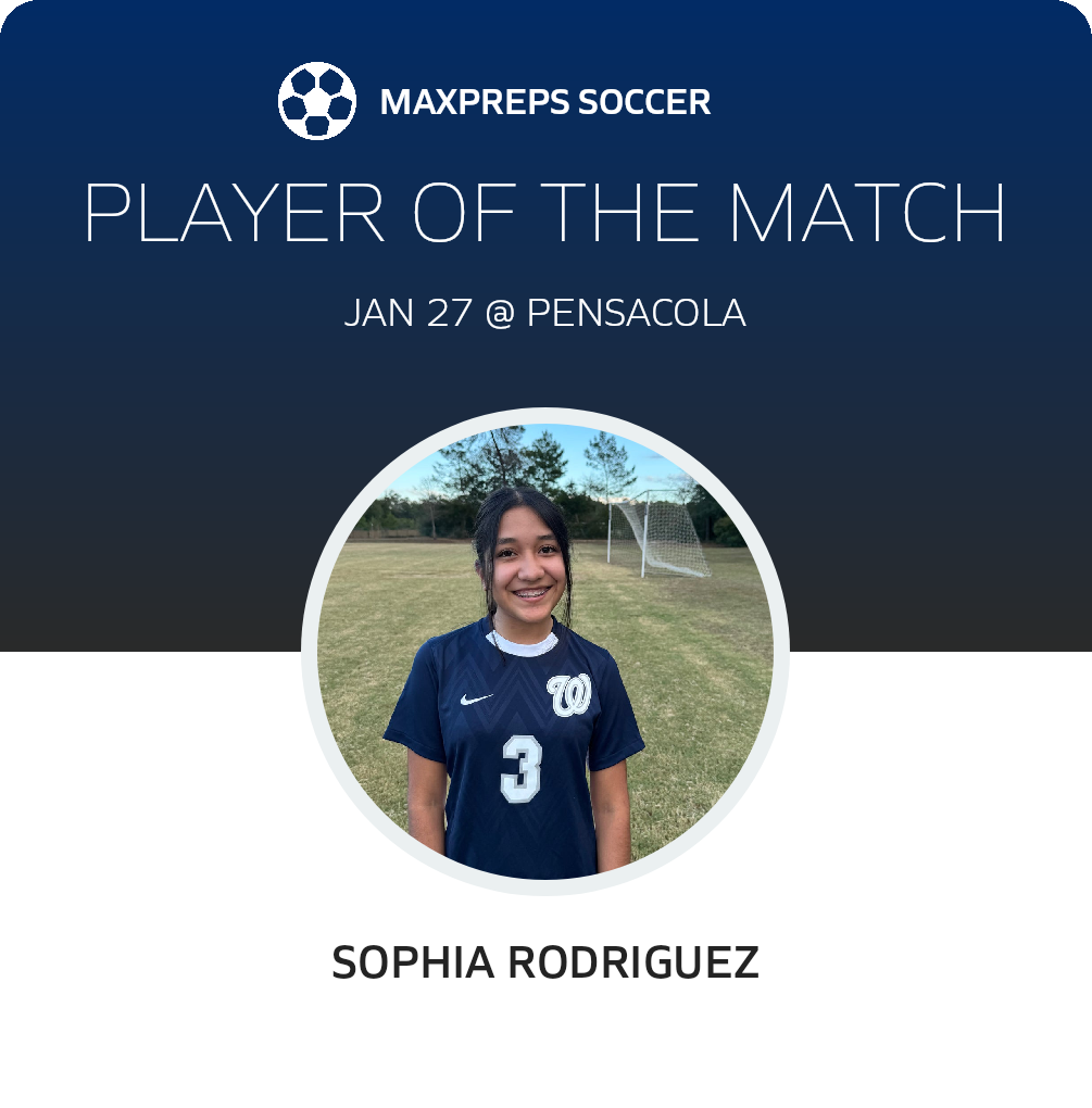 #3 Sophia Rodriguez Player of the Game badge