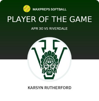 #13 Karsyn Rutherford Player of the Game badge