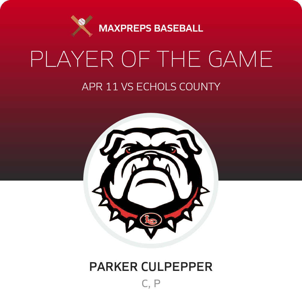 #16 Parker Culpepper Player of the Game badge