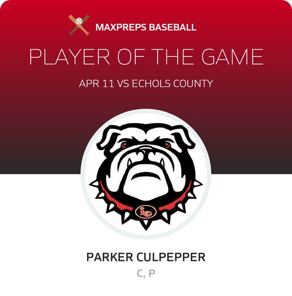 #16 Parker Culpepper Player of the Game badge