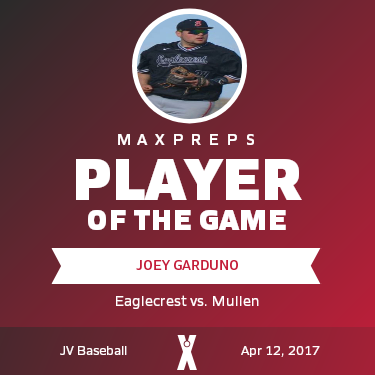 Joey Garduno Player of the Game badge