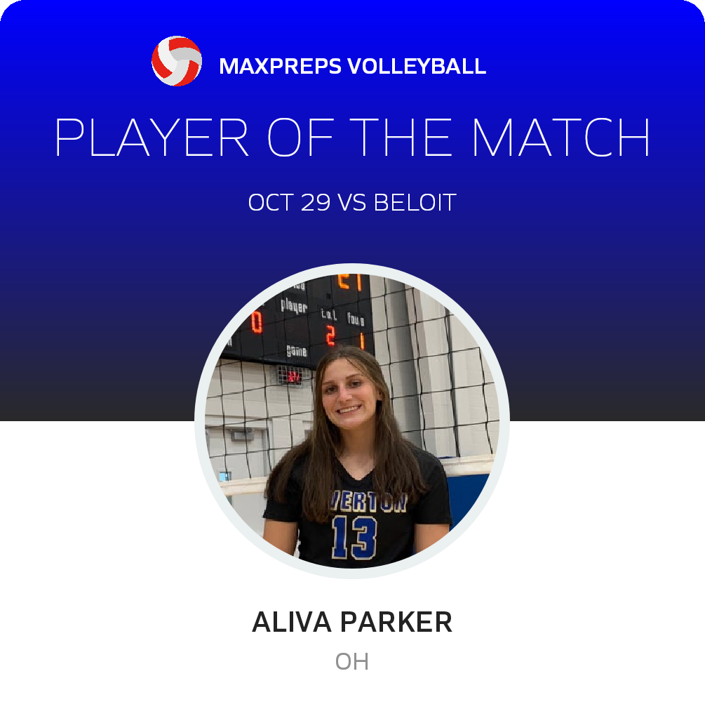 #13 Aliva Parker Player of the Game badge