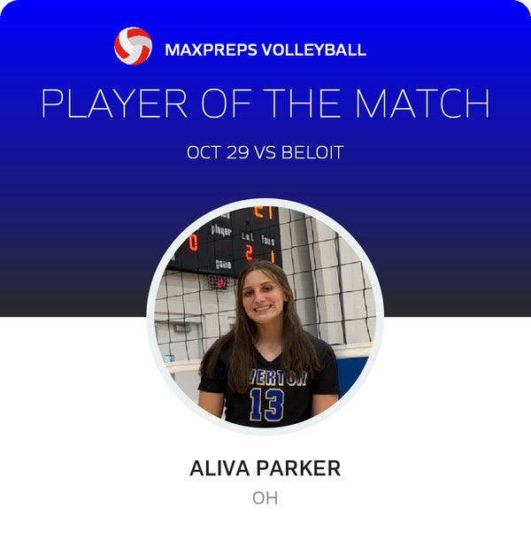 #13 Aliva Parker Player of the Game badge