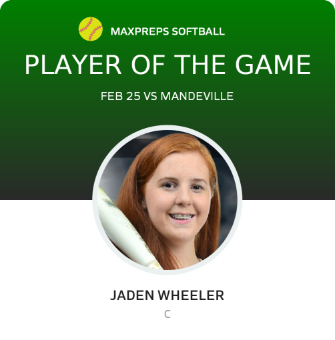 #17 Jaden Wheeler Player of the Game badge