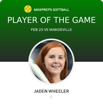 #17 Jaden Wheeler Player of the Game badge