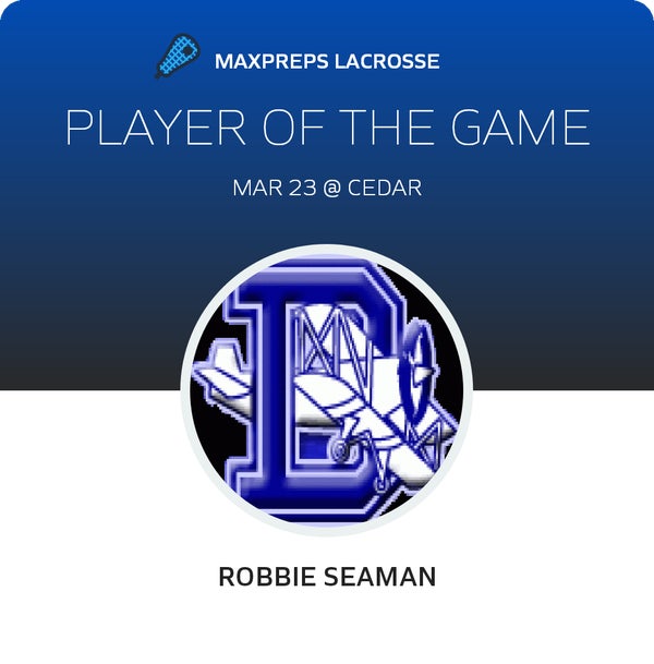 #25 Robbie Seaman Player of the Game badge