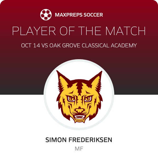 #10 Simon Frederiksen Player of the Game badge